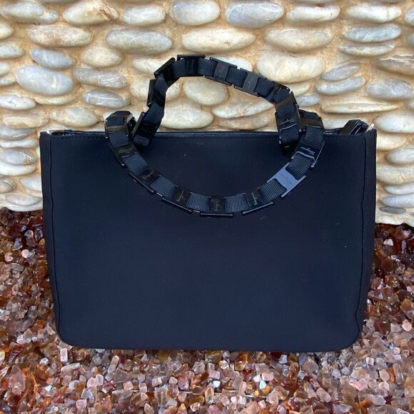 SALVATORE FERRAGAMO Nylon Chain-Linked Shoulder/Crossbody Bag. EUC! - Picture 10 of 16